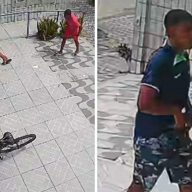 Dupla foi flagrada entrando na hamburgueria e fugindo depois do assalto