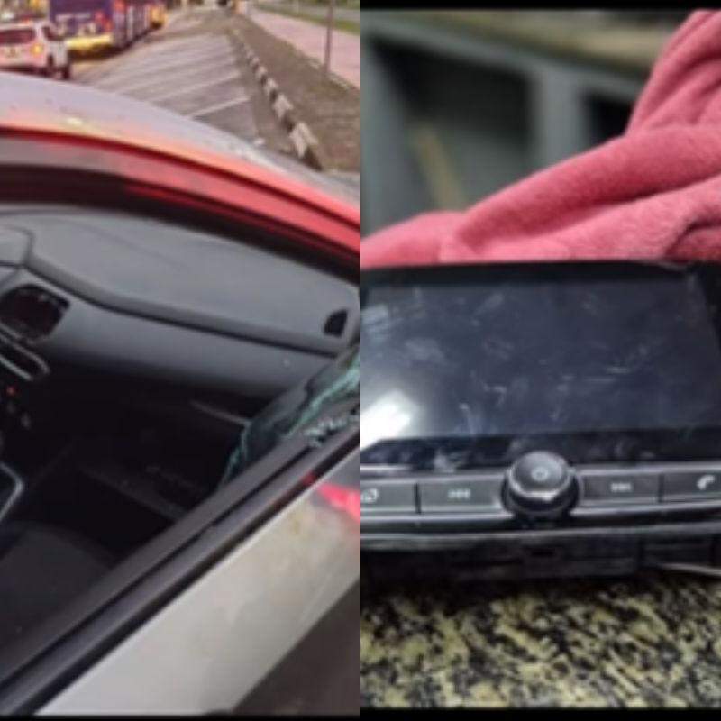 Suspeito furtou aparelho de som e cabo de celular após quebrar a janela de carro que estava estacionado na Avenida Ayrton Senna, no Itararé, em São Vicente